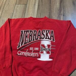 Vintage Nebraska Cornhuskers‎ Crewneck Sweatshirt Men's Size Large Made in USA